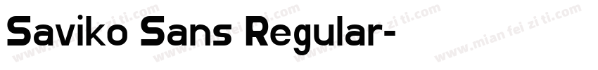 Saviko Sans Regular字体转换